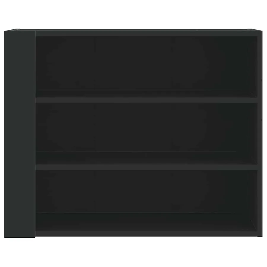 Armoire murale noir 75x35x60 cm bois d'ingénierie - 4