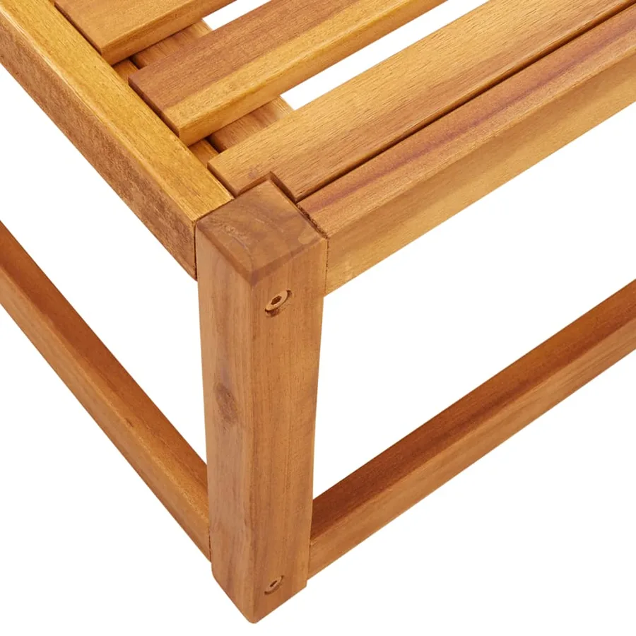 Ensemble de canapés de jardin 4 pièces avec coussins en bois d'acacia et rotin - 12