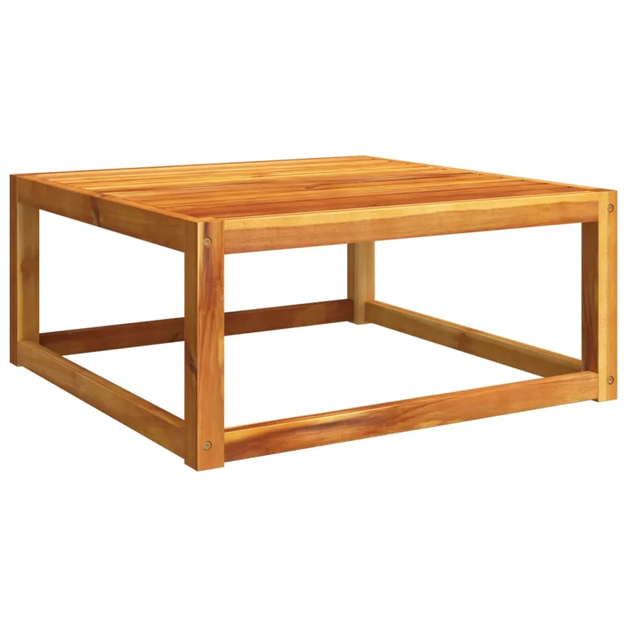 Ensemble de canapés de jardin 5 pièces avec coussins en bois d'acacia et rotin - 7