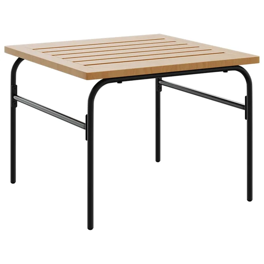 Tables basses gigognes de jardin 2 pcs marron et noir acier - 5