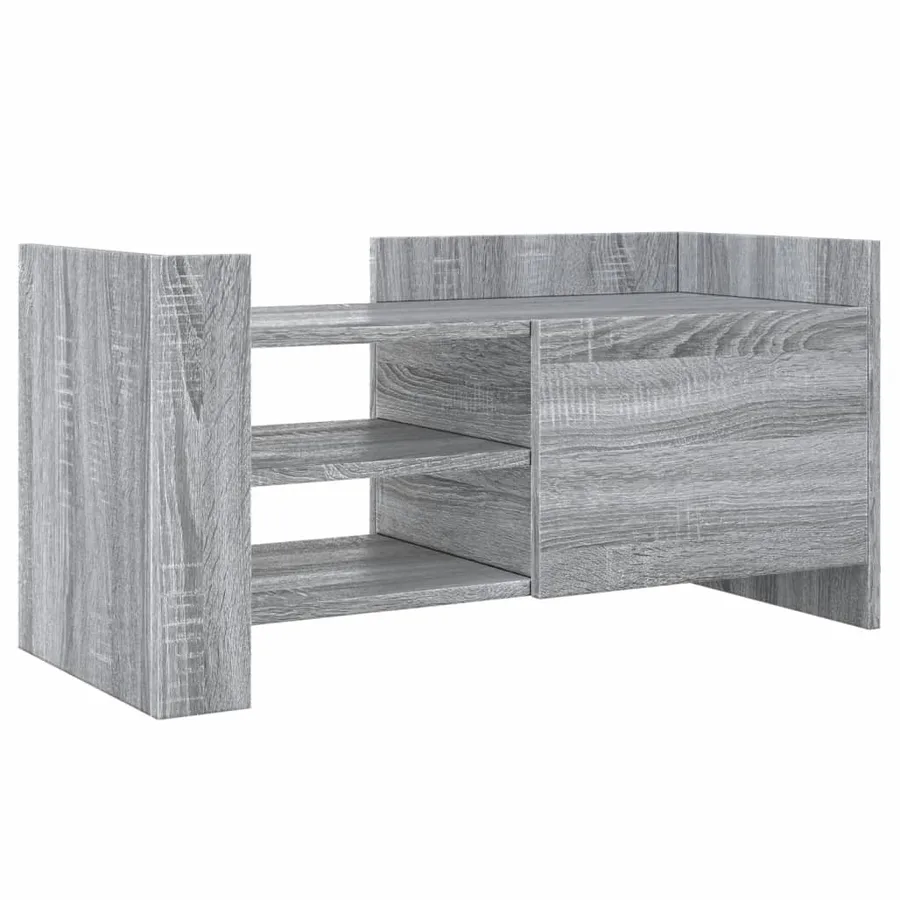Meuble TV sonoma gris 80x35x40 cm bois d'ingénierie - 2