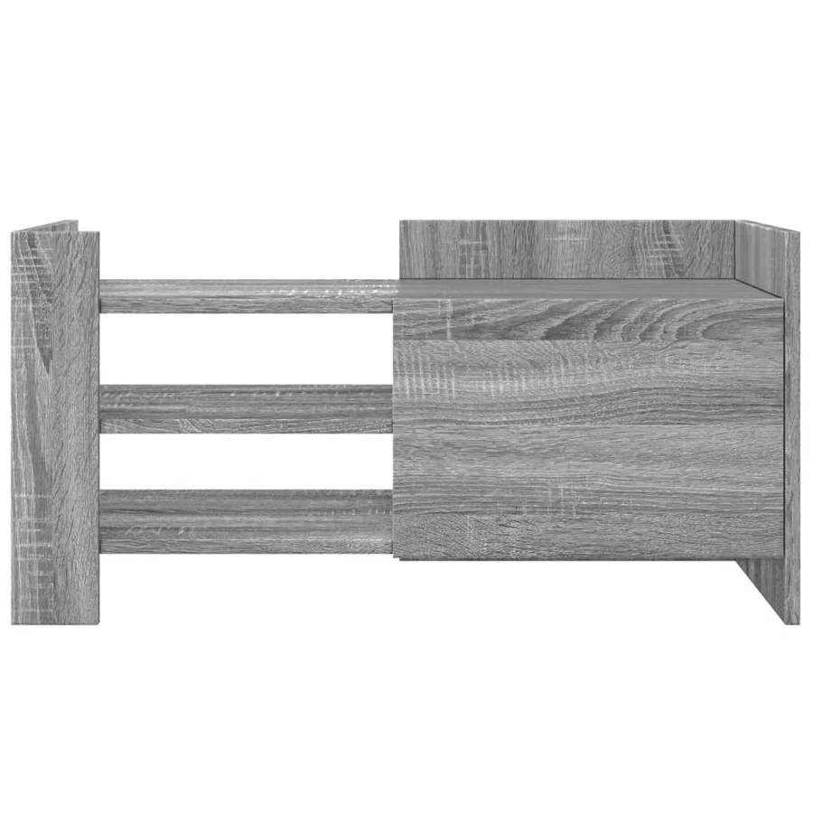 Meuble TV sonoma gris 80x35x40 cm bois d'ingénierie - 4
