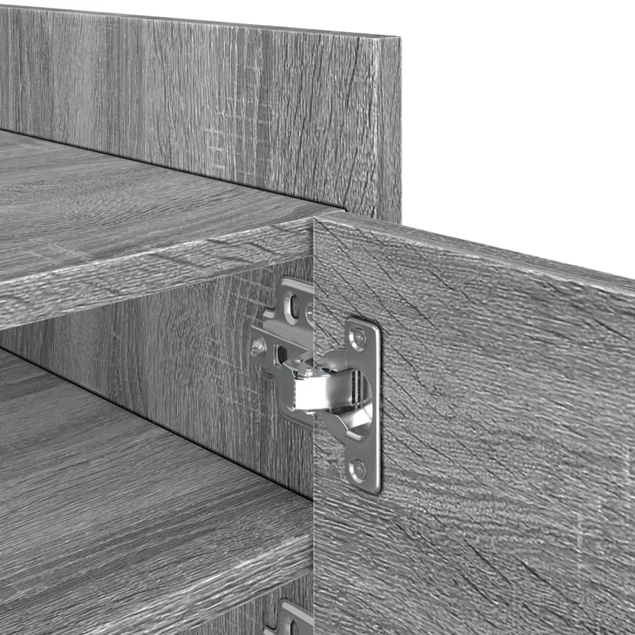 Meuble TV sonoma gris 80x35x40 cm bois d'ingénierie - 9