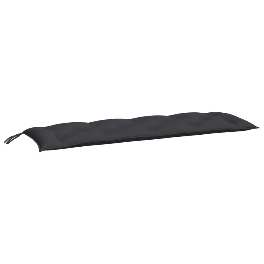 Coussins de banc jardin lot de 2 noir 150x50x7 cm tissu Oxford - 3