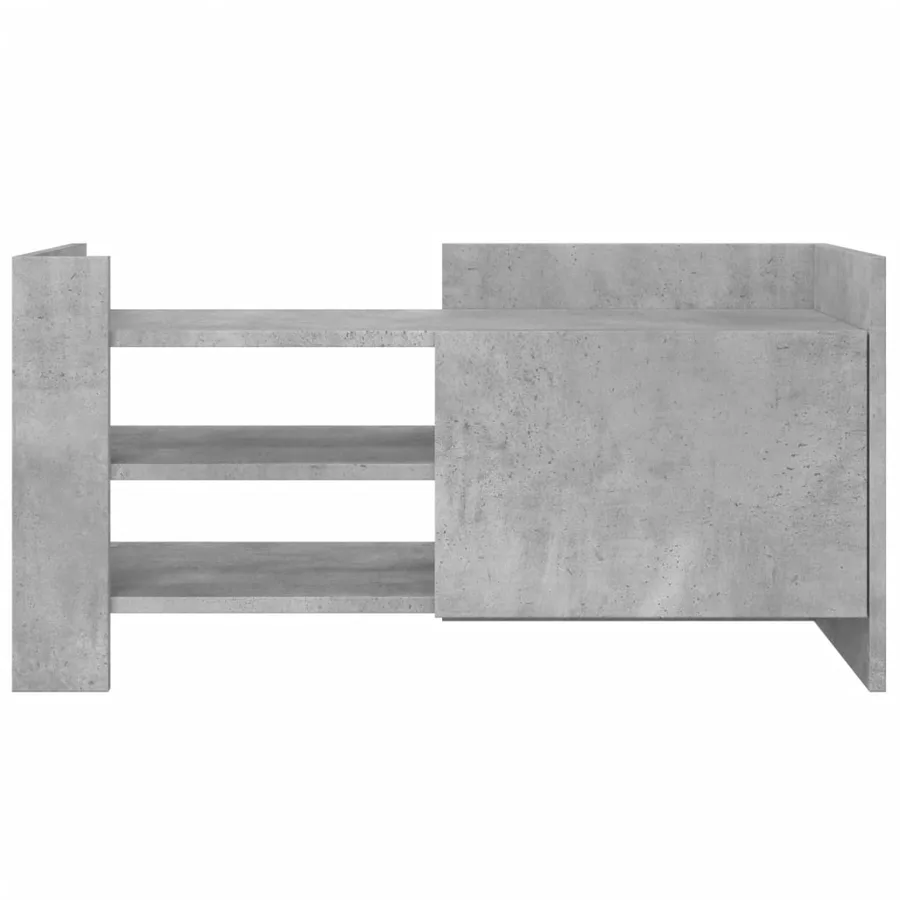 Meuble TV gris béton 80x35x40 cm bois d'ingénierie - 4