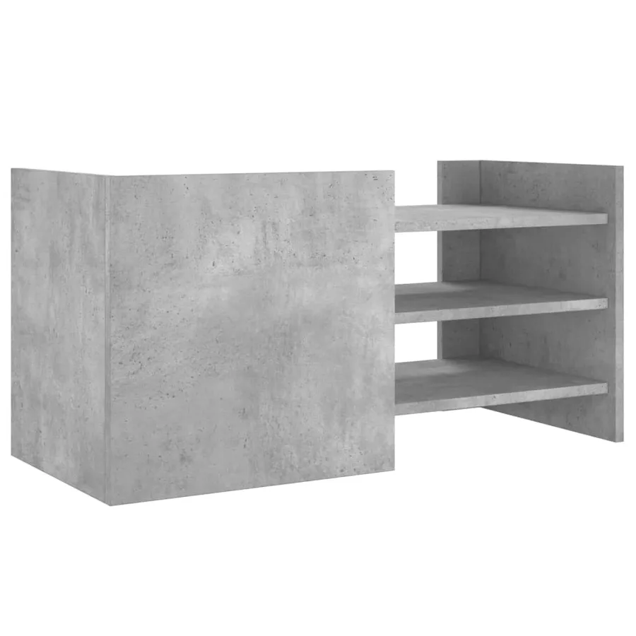 Meuble TV gris béton 80x35x40 cm bois d'ingénierie - 6