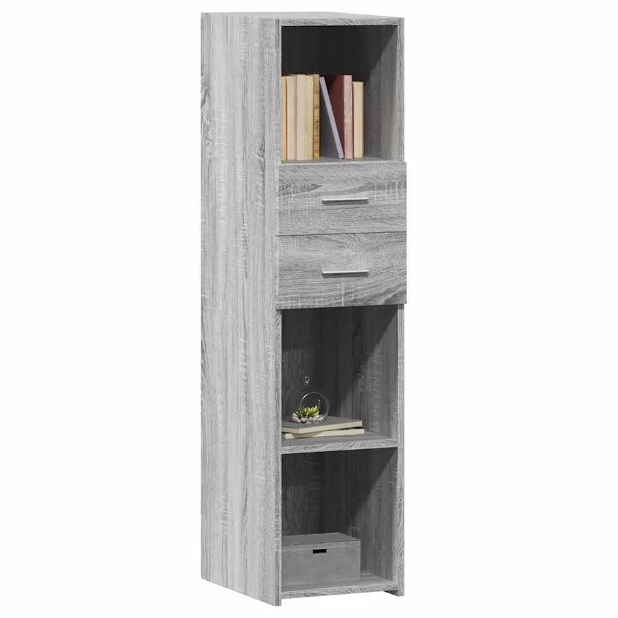 Buffet haut sonoma gris 30x42,5x124 cm bois d'ingénierie - 3