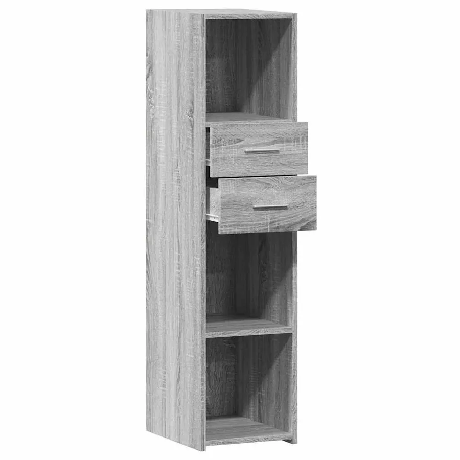 Buffet haut sonoma gris 30x42,5x124 cm bois d'ingénierie - 7