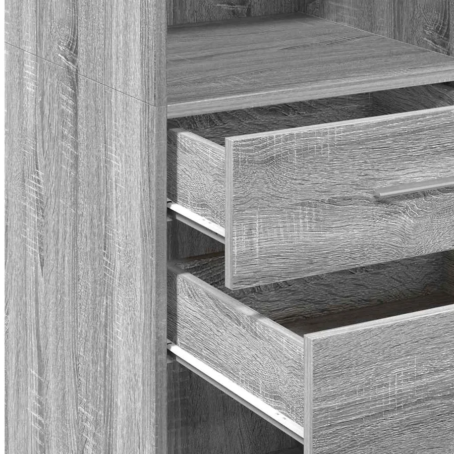 Buffet haut sonoma gris 30x42,5x124 cm bois d'ingénierie - 8