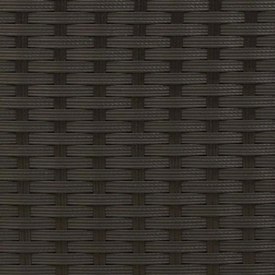 Chaise longue double et auvent et coussins gris résine tressée - 20