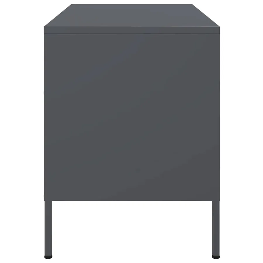 Meuble TV anthracite 68x39x50,5 cm acier - 7