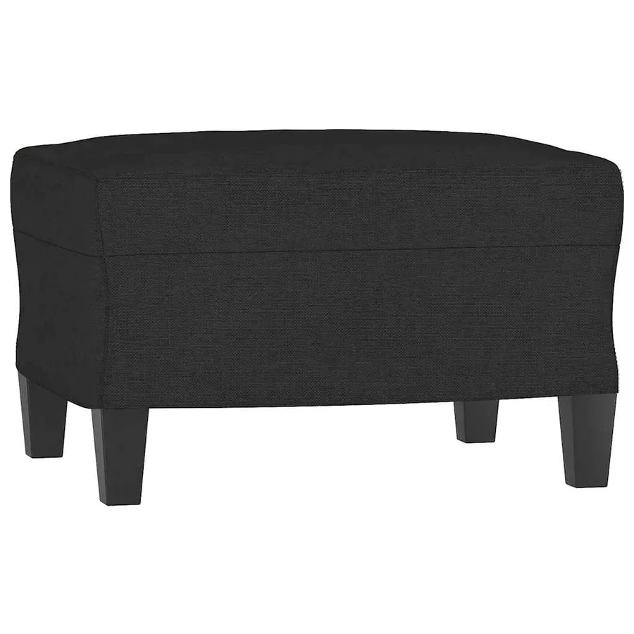 Ensemble de canapés 3 pcs avec coussins Noir Tissu - 5