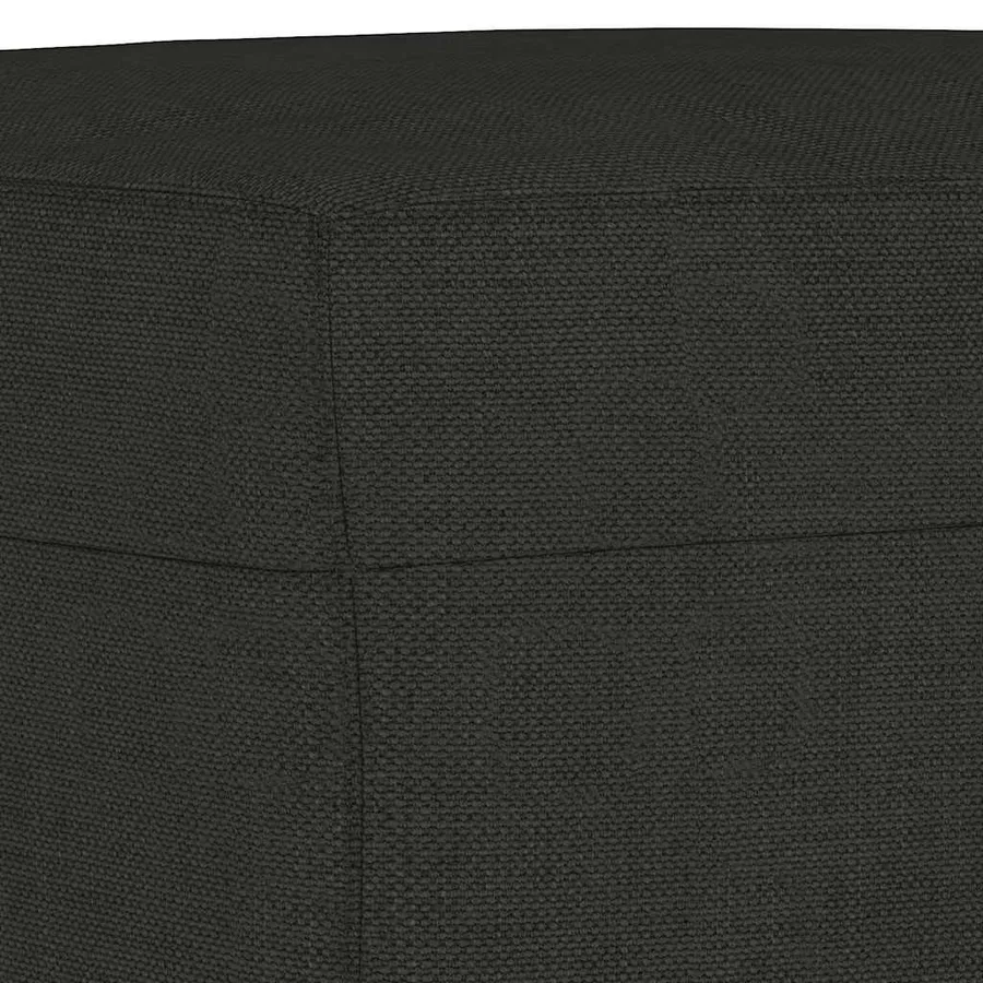 Ensemble de canapés 3 pcs avec coussins Noir Tissu - 6