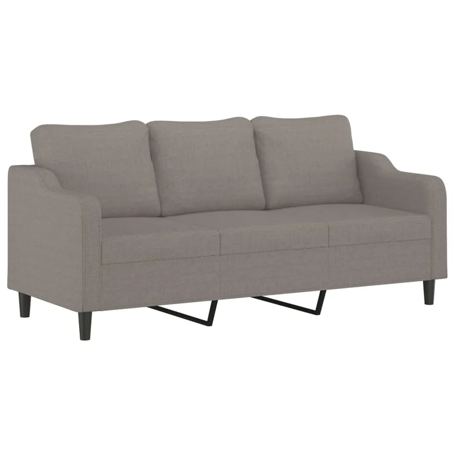 Ensemble de canapés 3 pcs avec coussins Taupe Tissu - 4