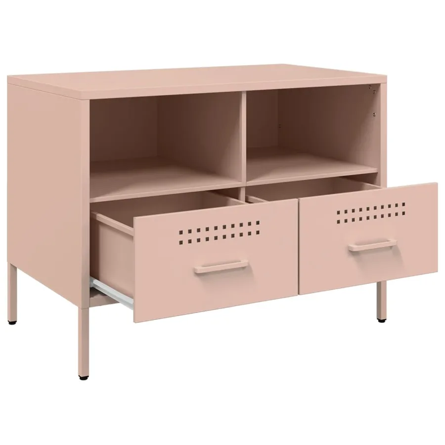 Meubles TV 2 pcs rose 68x39x50,5 cm acier - 10