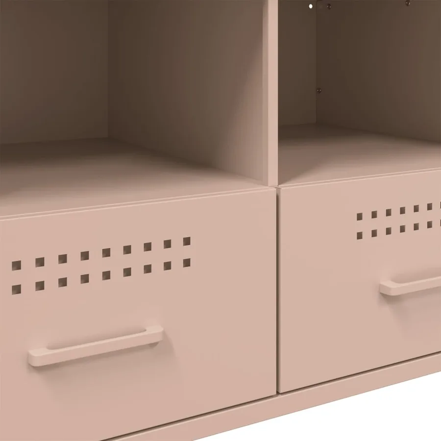 Meubles TV 2 pcs rose 68x39x50,5 cm acier - 12