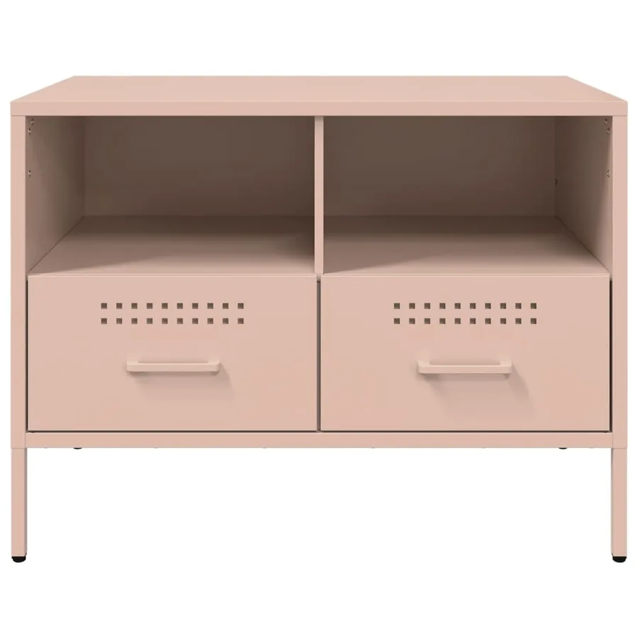 Meubles TV 2 pcs rose 68x39x50,5 cm acier - 7