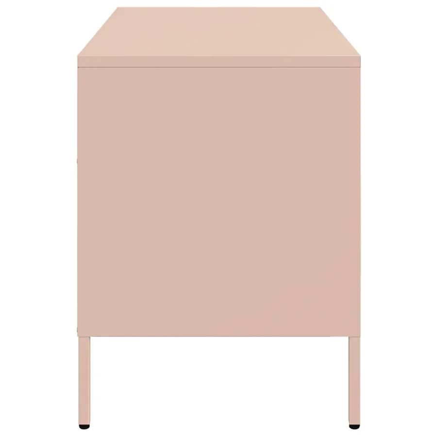 Meubles TV 2 pcs rose 68x39x50,5 cm acier - 8