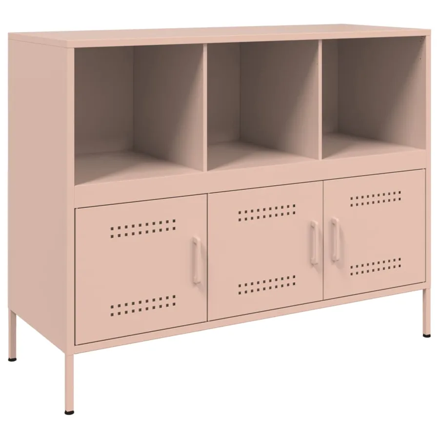 Buffet rose 100,5x39x79 cm acier - 2
