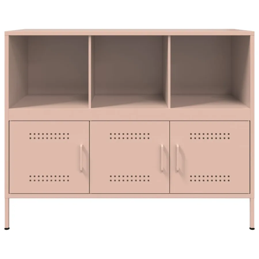 Buffet rose 100,5x39x79 cm acier - 6
