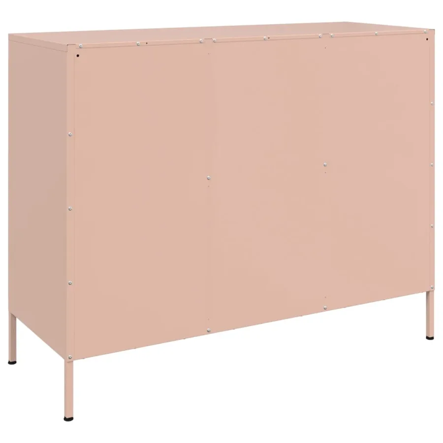 Buffet rose 100,5x39x79 cm acier - 8