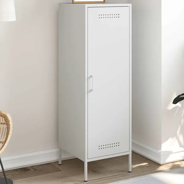 Buffet haut blanc 36x39x113 cm acier