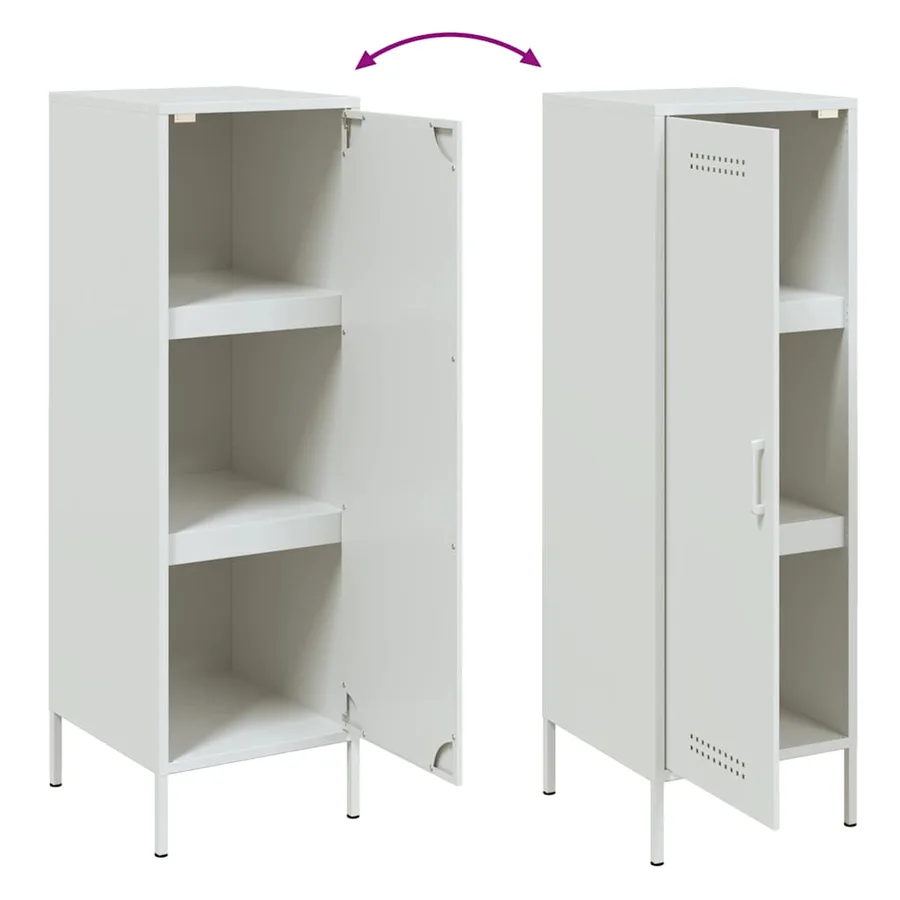 Buffet haut blanc 36x39x113 cm acier - 10