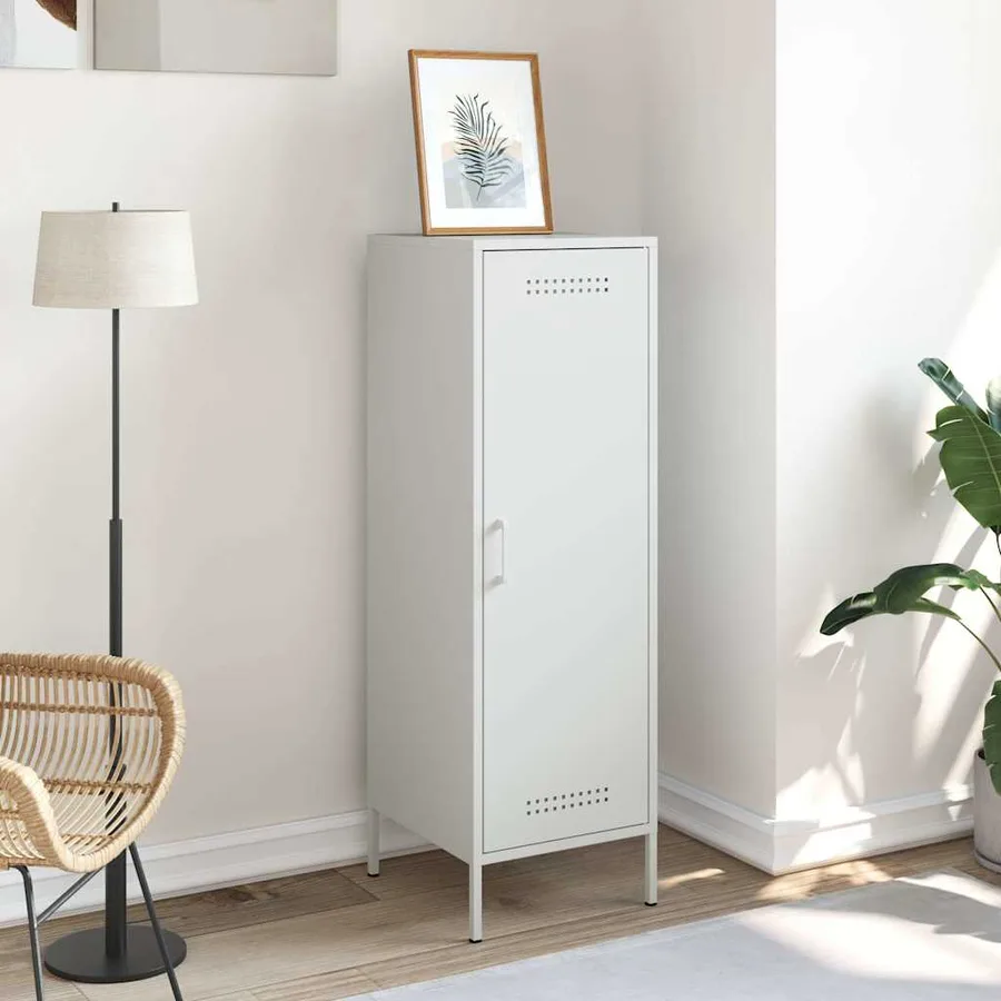 Buffet haut blanc 36x39x113 cm acier - 3