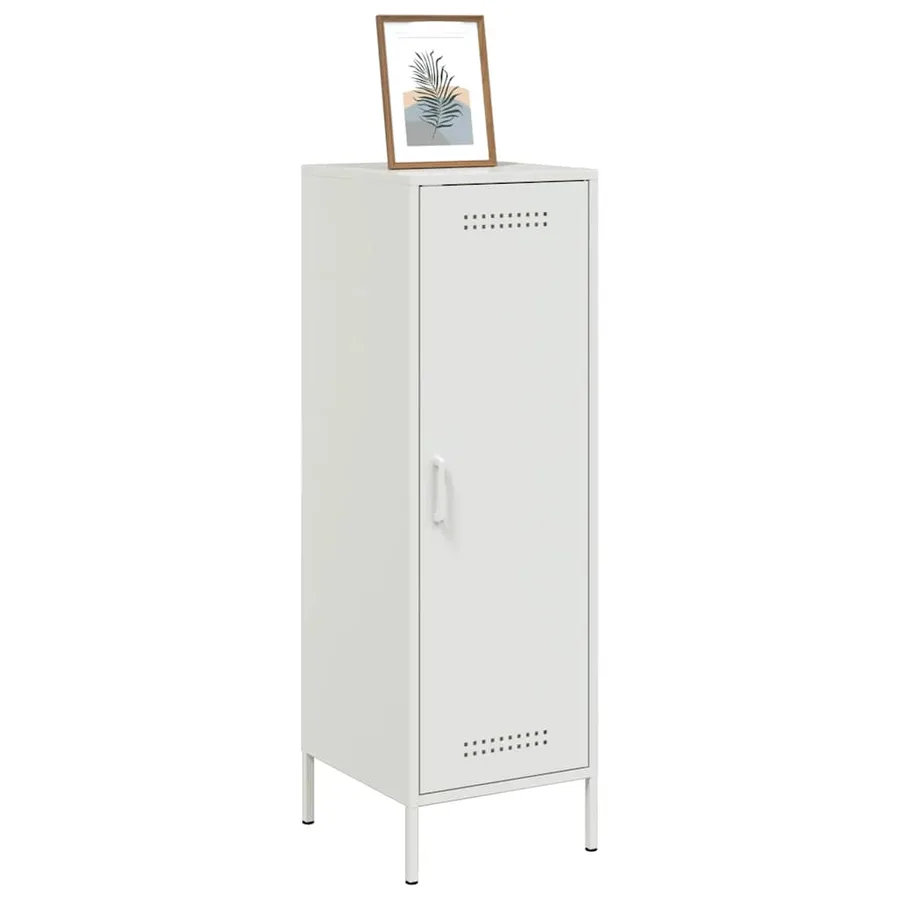 Buffet haut blanc 36x39x113 cm acier - 4