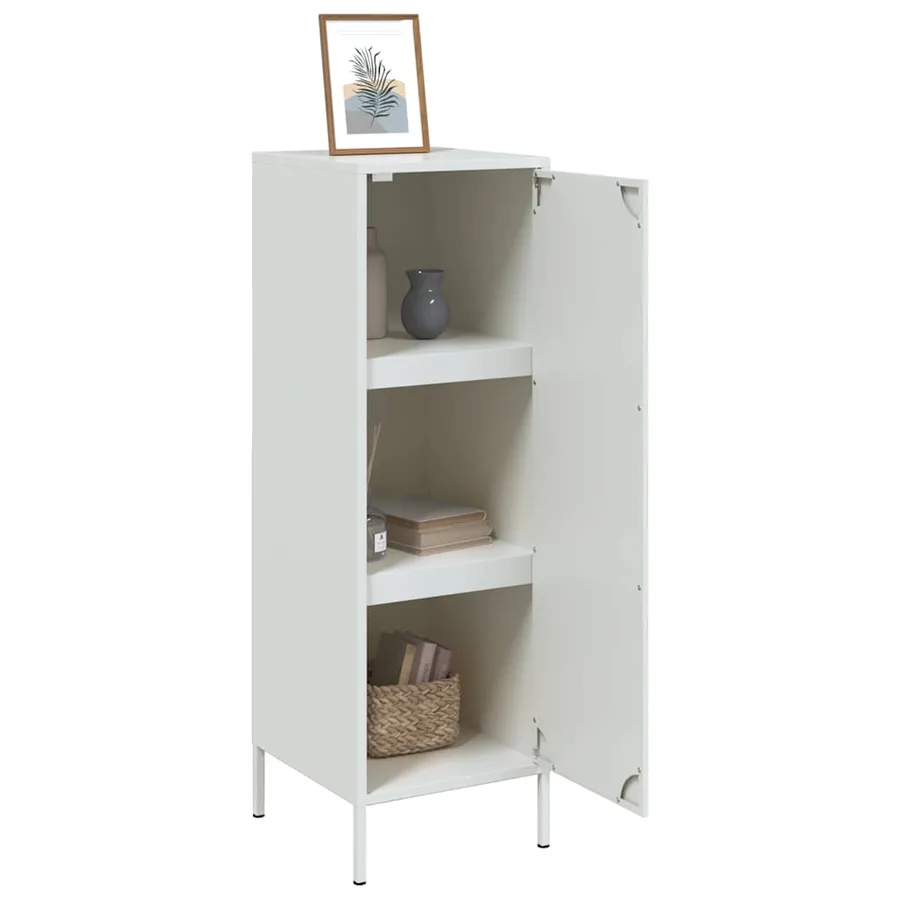 Buffet haut blanc 36x39x113 cm acier - 5