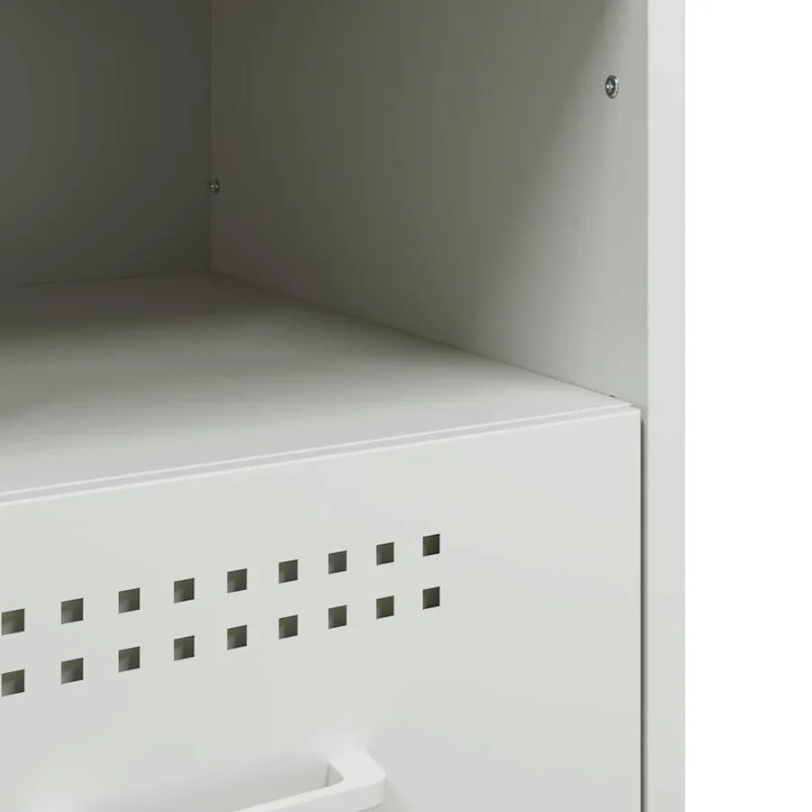 Table de chevet blanc 36x39x50,5 cm acier - 11