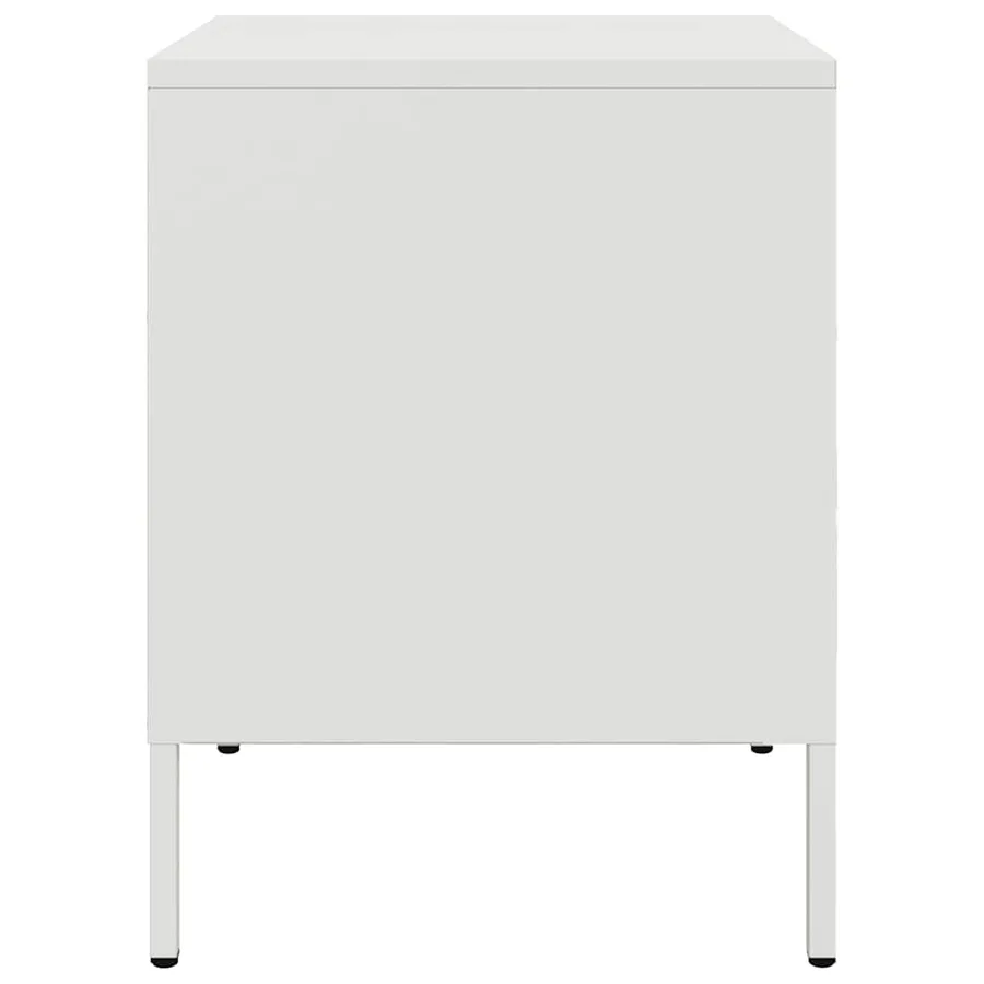 Table de chevet blanc 36x39x50,5 cm acier - 7