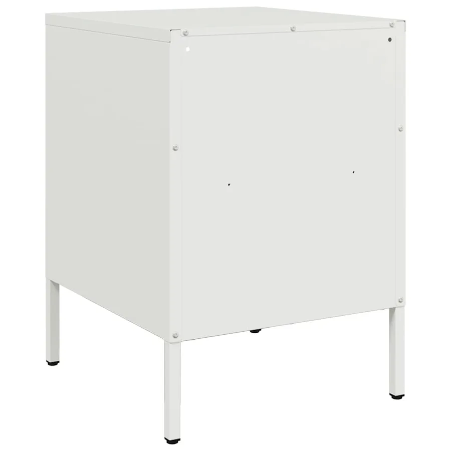 Table de chevet blanc 36x39x50,5 cm acier - 8