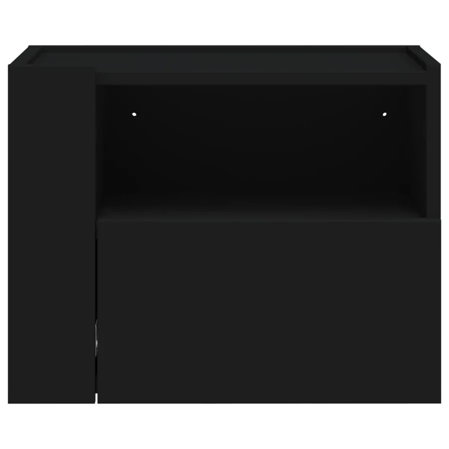 Table de chevet murale noir 45x30x35 cm - 4