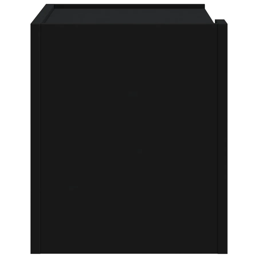 Table de chevet murale noir 45x30x35 cm - 5