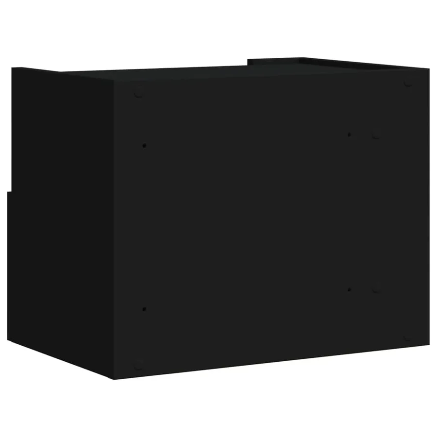 Table de chevet murale noir 45x30x35 cm - 6