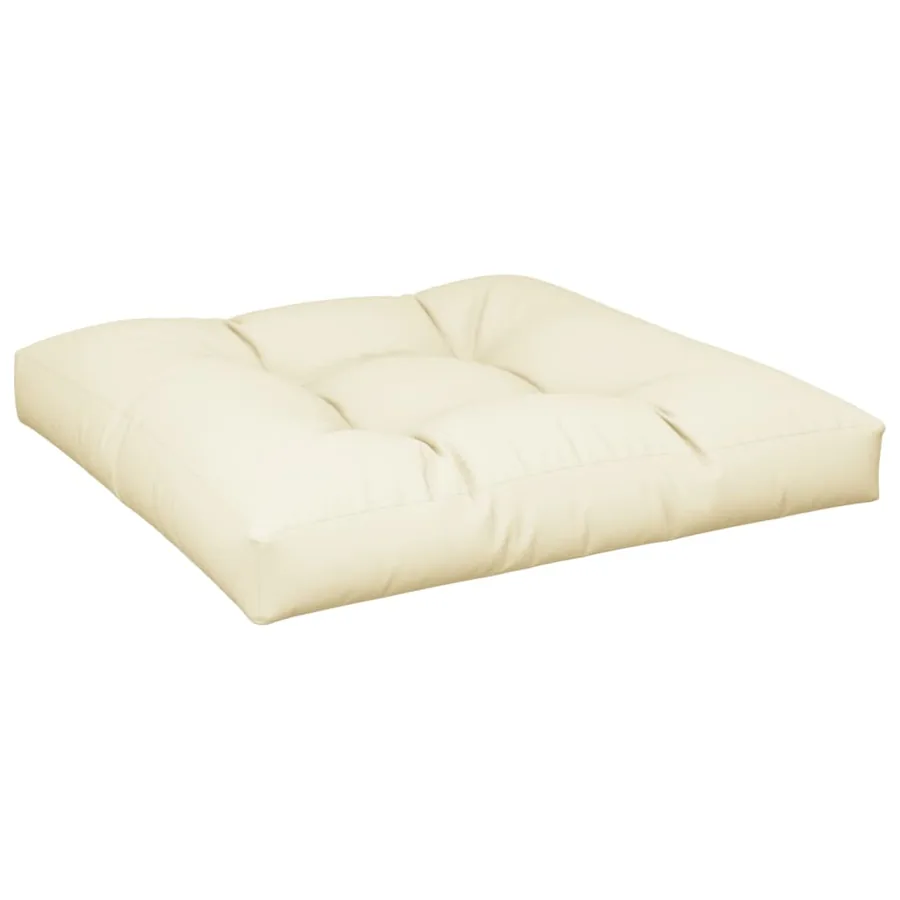 Coussins de palette lot de 2 crème tissu - 4