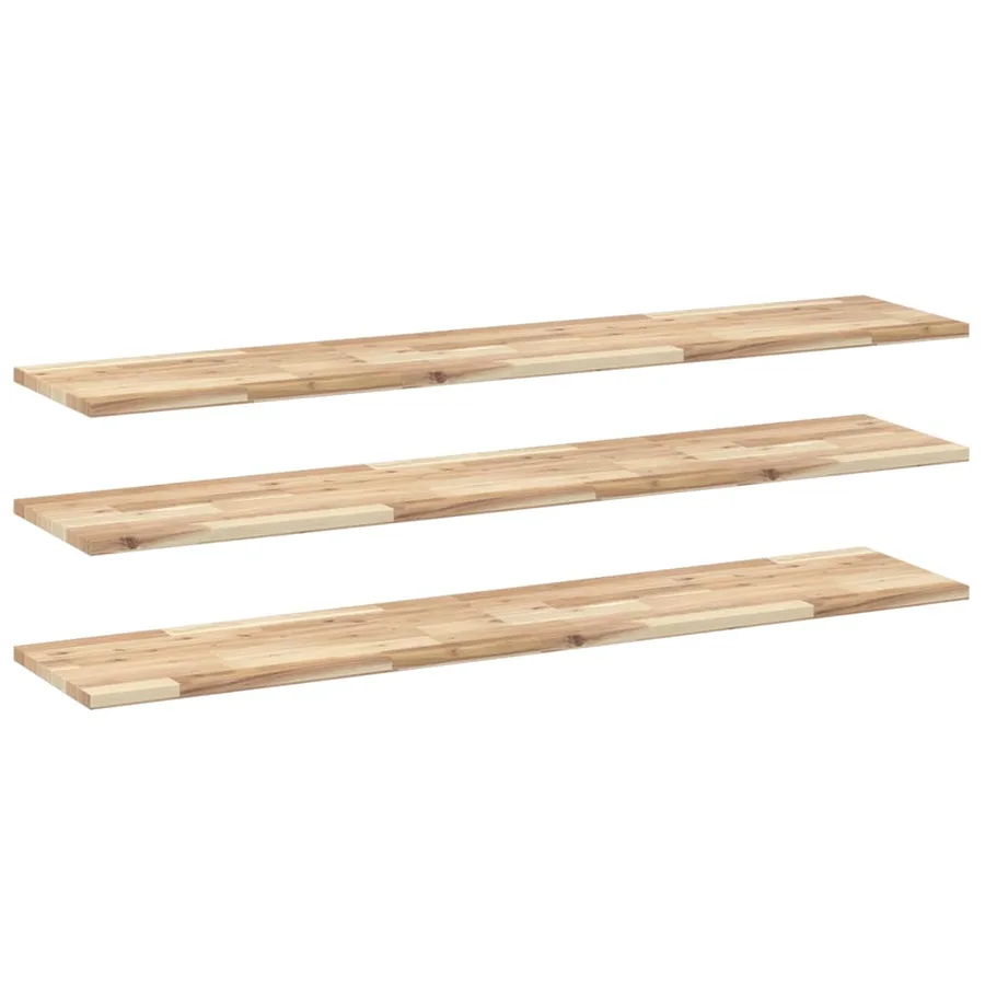 Étagères flottantes 3 pcs 120x30x2 cm acacia massif non traité - 2