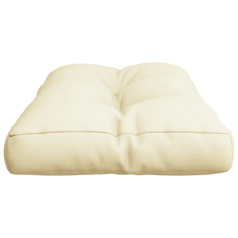 Coussin de palette crème 70x40x12 cm tissu - 6