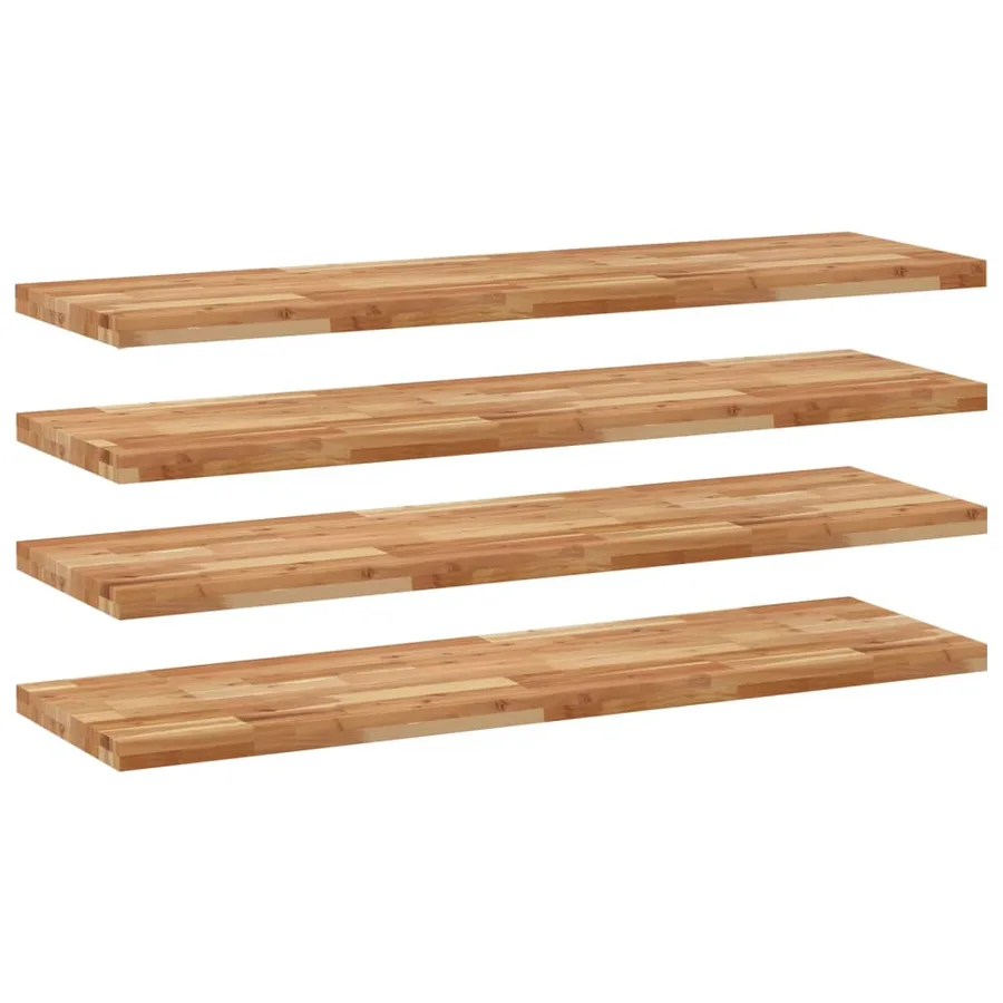 Étagères flottantes 4 pcs 120x40x4 cm acacia massif à l'huile - 2