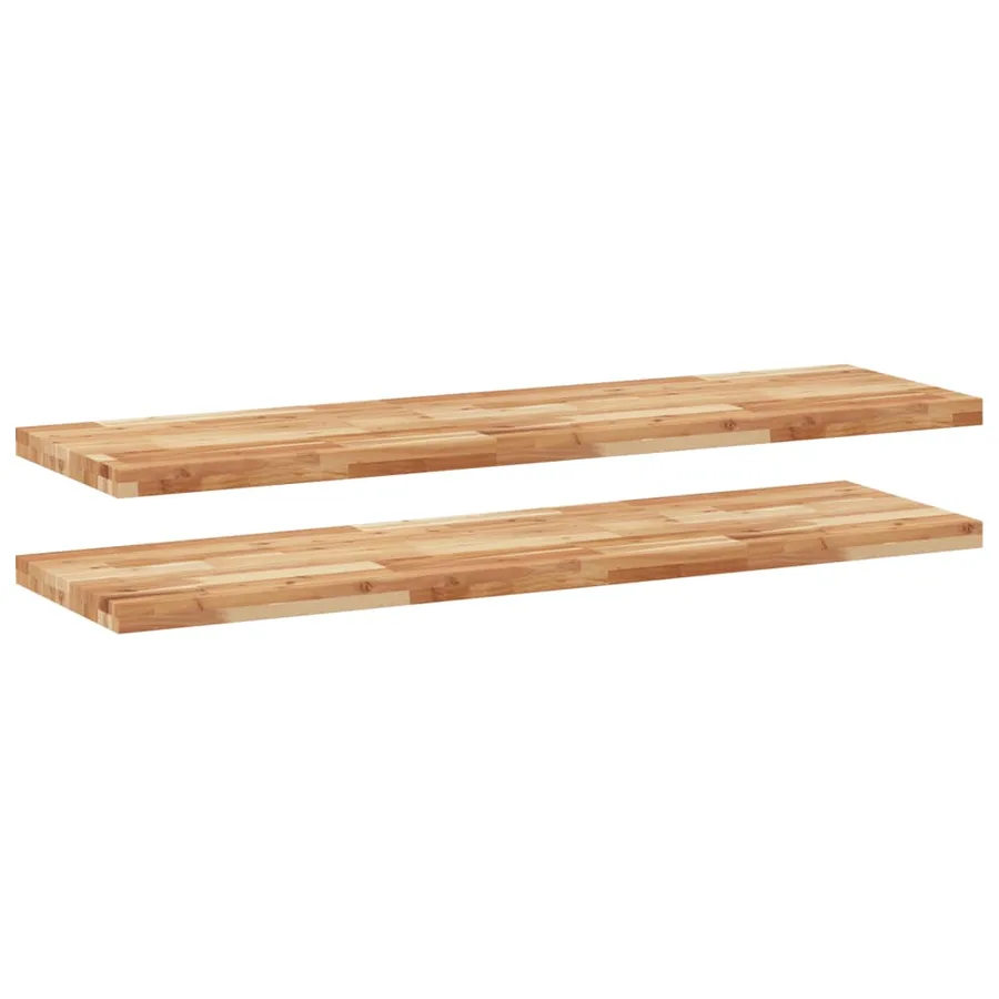 Étagères flottantes 2 pcs 120x40x4 cm acacia massif à l'huile - 2