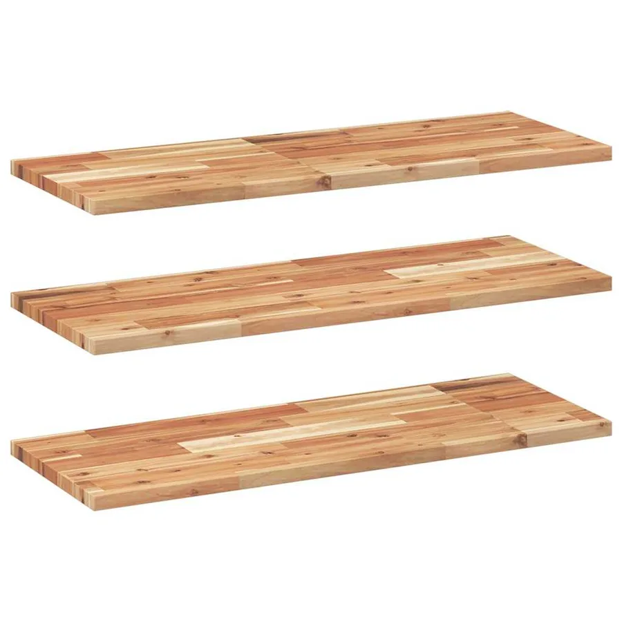 Étagères flottantes 3 pcs 100x30x2 cm acacia massif à l'huile - 2