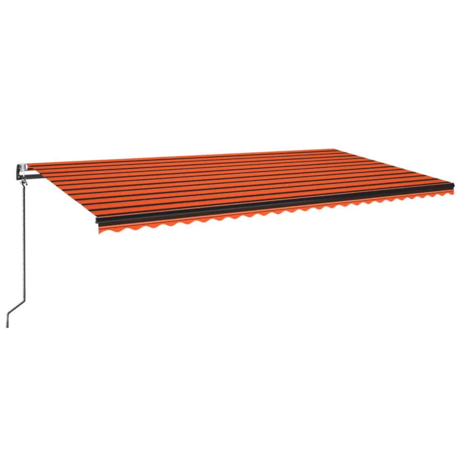 Auvent automatique capteur de vent LED 600x300 cm Orange marron - 2