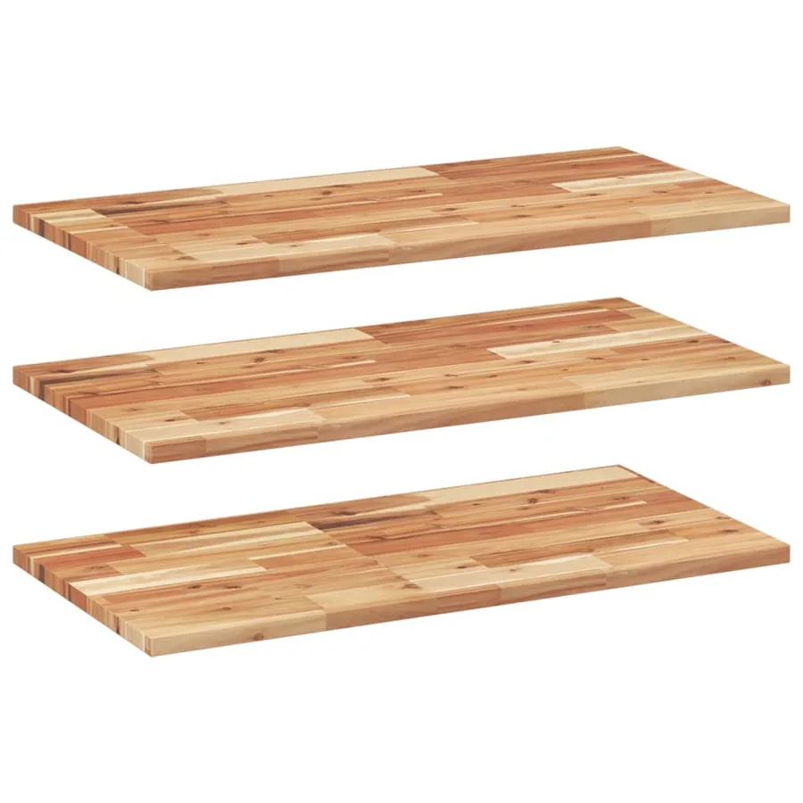Étagères flottantes 3 pcs 100x40x2 cm acacia massif à l'huile - 2