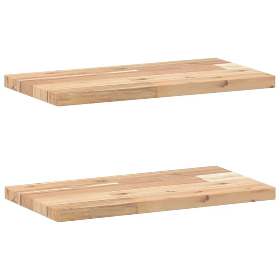 Étagères flottantes 2 pcs 40x20x2 cm acacia massif non traité - 2