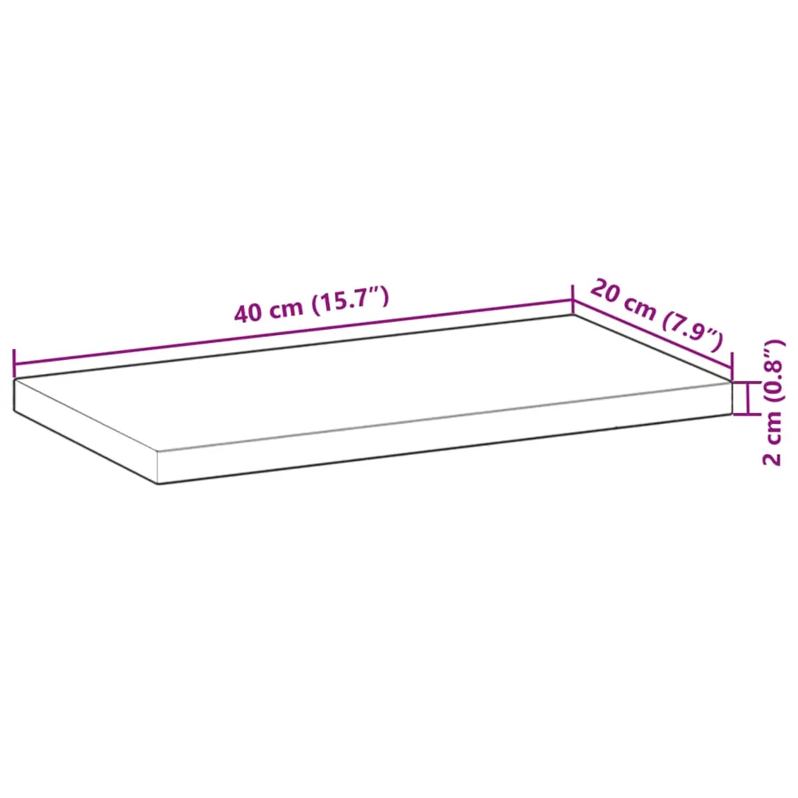 Étagères flottantes 2 pcs 40x20x2 cm acacia massif non traité - 9