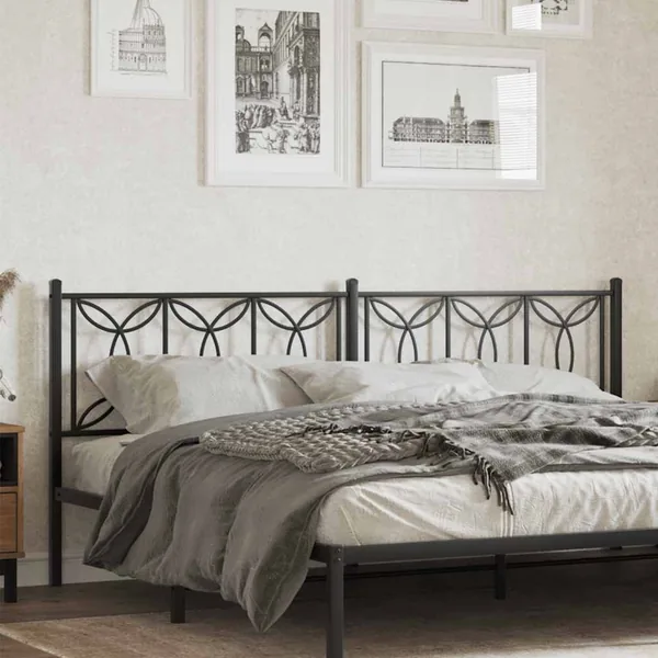Tête de lit de remplacement métal noir 193 cm