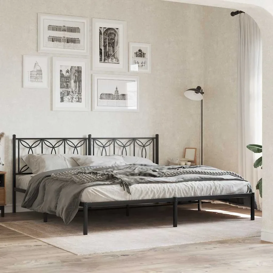 Tête de lit de remplacement métal noir 193 cm - 3