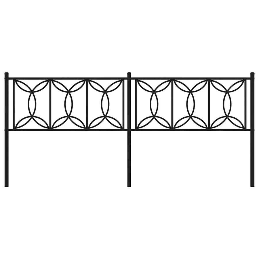 Tête de lit de remplacement métal noir 193 cm - 4