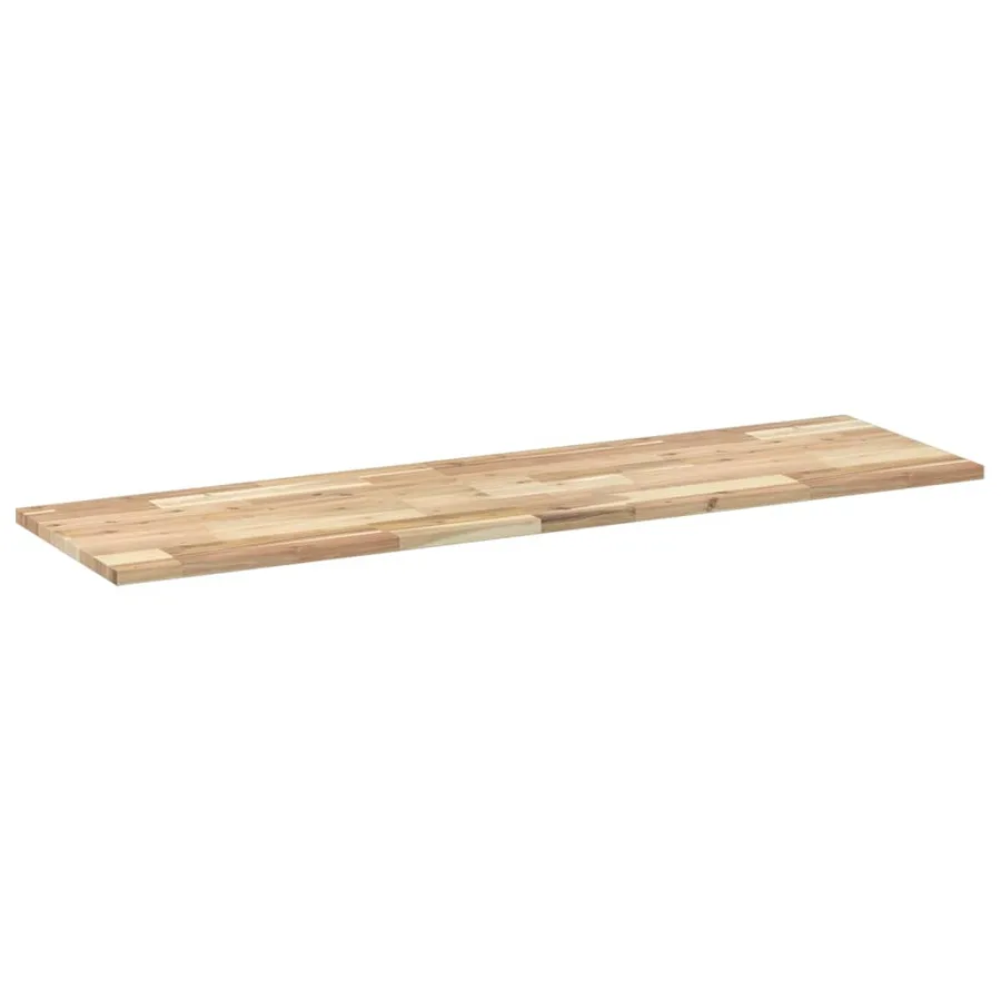 Dessus de meuble de salle de bain non traité bois d'acacia - 6
